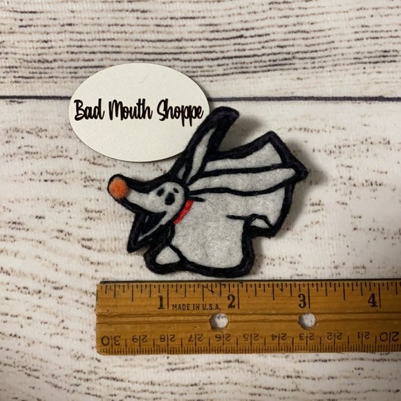 *Craftsylvania Nightmare Before Christmas Felties Handmade Disney Brooch Zero - Picture 3 of 3